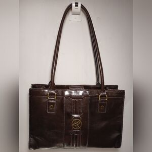 Chic Brown Leather Shoulder Bag